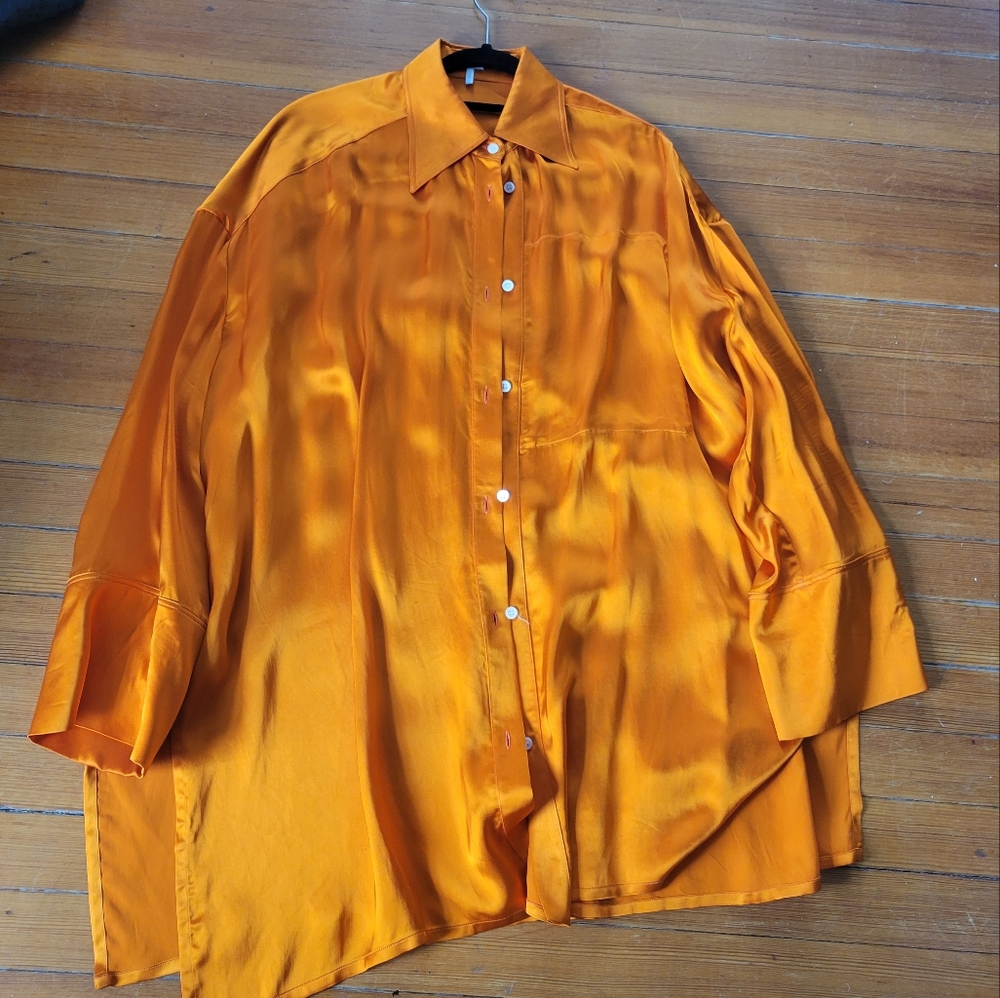 Silky Satin Loewe Button Up Shirt